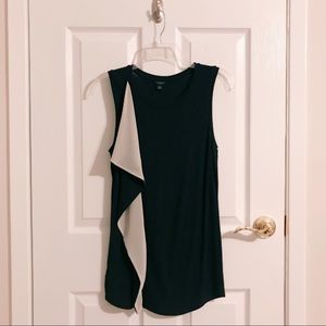 Ann Taylor Black Knit Top with Side Detail